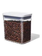 Oxo Silver POP Food Container Rectangle Short 1. Qt - Image 1 of 6