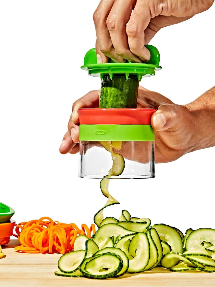 Oxo Silver Good Grips 3-Blade Hand Held Spiralizer - Image 1 of 6 Oxo Silver Good Grips 3-Blade Hand Held Spiralizer - Image 1 of 6