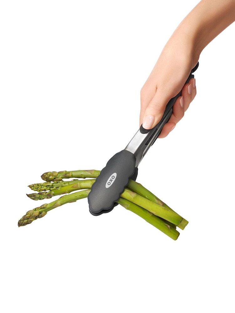 Oxo Silver 9inch Tongs with Silicone Heads - Image 2 of 4