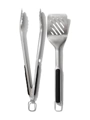 Oxo Silver Grilling Turner and Tongs Set - Image 2 of 6
