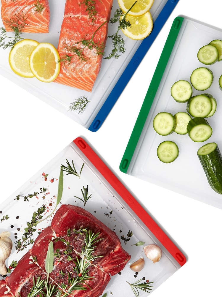 Oxo 3 Piece Silver Everyday Cutting Board Set - Image 1 of 6