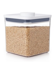 Oxo Silver POP Food Container Big Square Short 2.8 Qt2.6L - Image 1 of 6