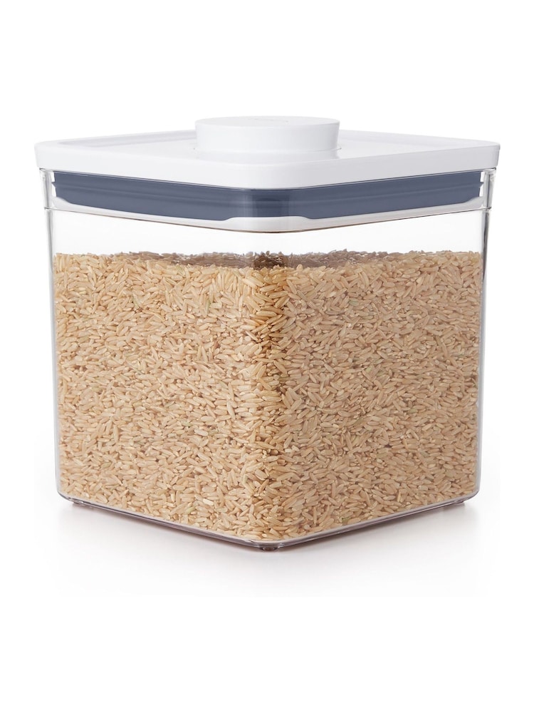 Oxo Silver POP Food Container Big Square Short 2.8 Qt2.6L - Image 1 of 6