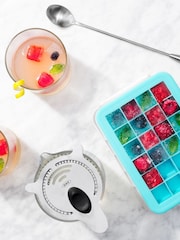 Oxo Silver Silicone Small Ice Cube Tray with Lid - Image 3 of 6