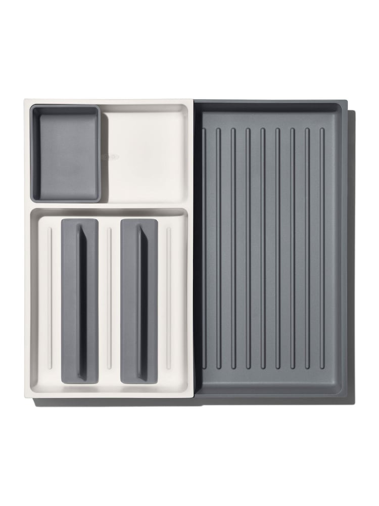 Oxo Silver Large Expandable Kitchen Tool Drawer Organizer - Image 6 of 6