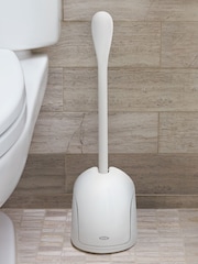 Oxo Silver Compact Toilet Brush & Canister - Image 1 of 6