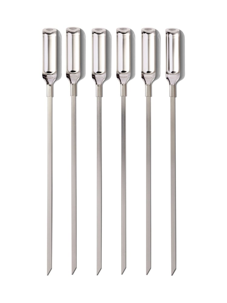 Oxo 6 Piece Silver Good Grips Grilling Skewer Set - Image 1 of 6