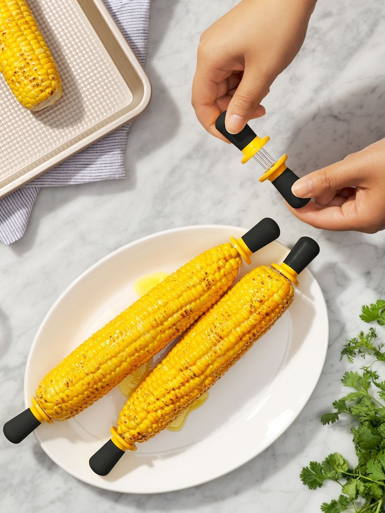 Oxo 8 Piece Silver Good Grips Corn Holder Set - Image 1 of 6