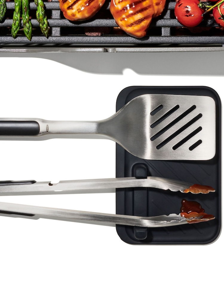 Oxo 3 Piece Silver Good Grips Grilling Tool Set - Image 1 of 6 Oxo 3 Piece Silver Good Grips Grilling Tool Set - Image 1 of 6