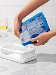 Oxo Silver Large Silicone Ice Cube Tray with Lid - Image 1 of 6