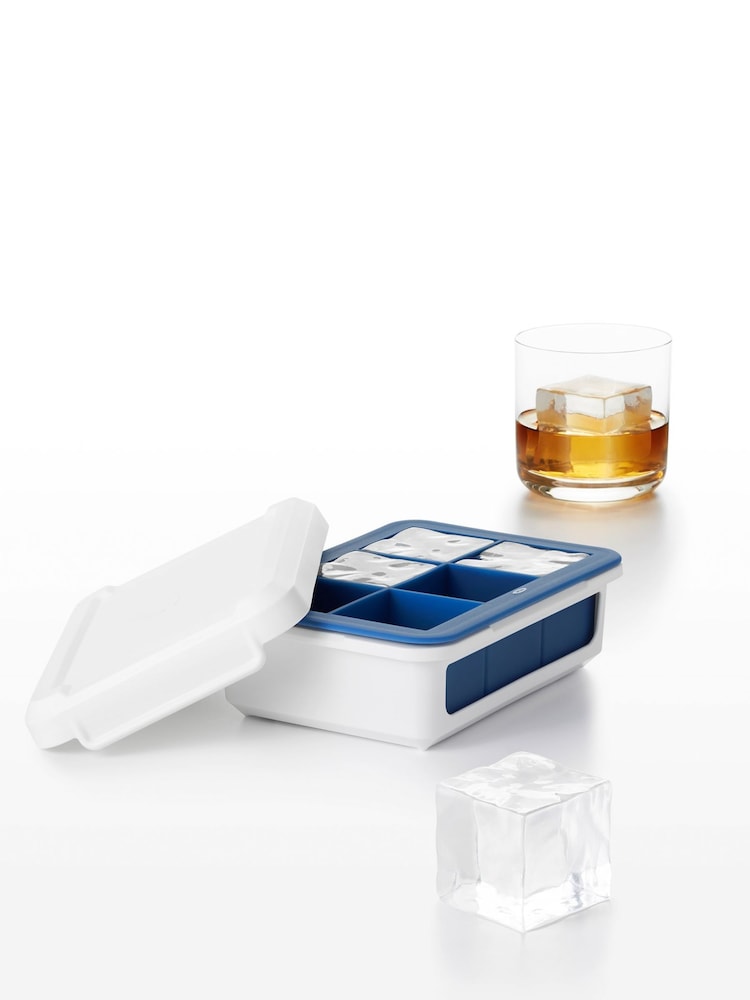 Oxo Silver Large Silicone Ice Cube Tray with Lid - Image 6 of 6