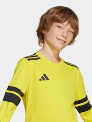 adidas Yellow/Black Squadra 25 Long Sleeve Kids Football shirt - Image 4 of 7
