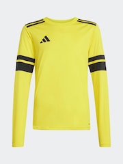 adidas Yellow/Black Squadra 25 Long Sleeve Kids Football shirt - Image 6 of 7