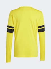 adidas Yellow/Black Squadra 25 Long Sleeve Kids Football shirt - Image 7 of 7