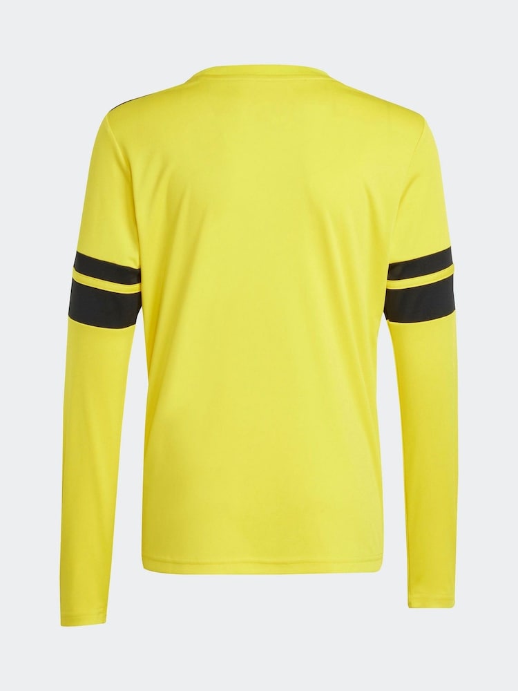 adidas Yellow/Black Squadra 25 Long Sleeve Kids Football shirt - Image 7 of 7
