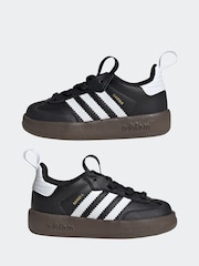 adidas Originals Black/White Adifom Samba 360 Easy-On Infant Trainers - Image 5 of 10
