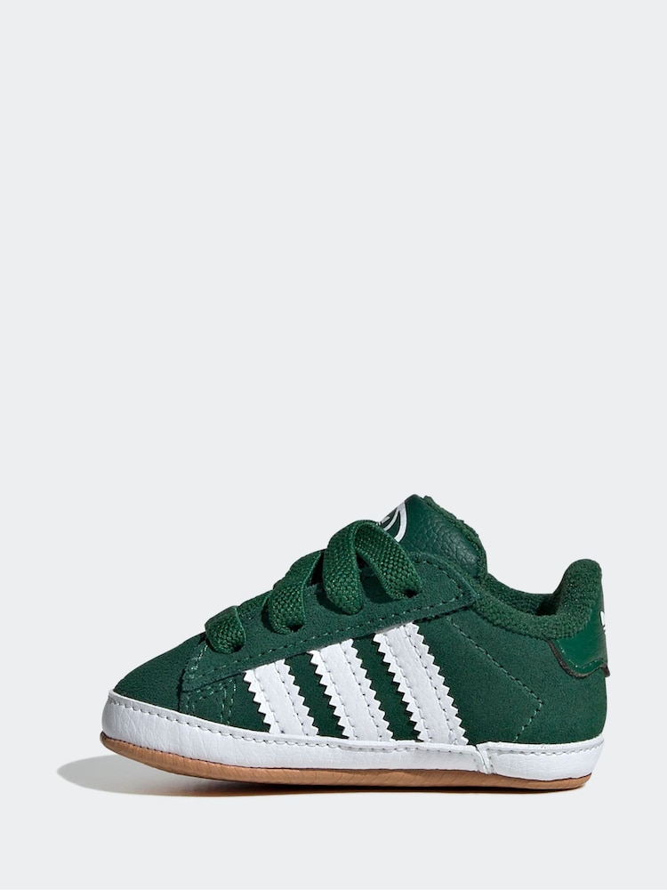 adidas Originals Green Campus Crib Hook and Loop Easy On Infant Trainers - Image 2 of 9