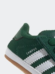 adidas Originals Green Campus Crib Hook and Loop Easy On Infant Trainers - Image 9 of 9