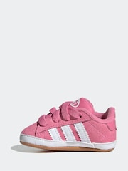 adidas Originals Pink Campus Crib Hook and Loop Easy On Infant Trainers - Image 2 of 9