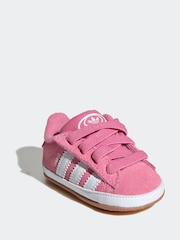 adidas Originals Pink Campus Crib Hook and Loop Easy On Infant Trainers - Image 3 of 9