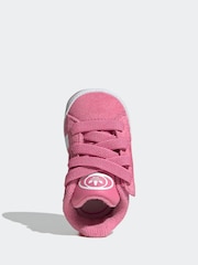 adidas Originals Pink Campus Crib Hook and Loop Easy On Infant Trainers - Image 6 of 9