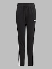 adidas Black/White Seasonal Essentials Tiberio 3-Stripes Fleece Tracksuit Kids - Image 8 of 8