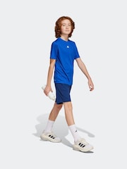 adidas Blue/White Regular Fit Train Essentials Logo Kids T-Shirt - Image 3 of 6