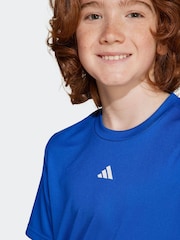 adidas Blue/White Regular Fit Train Essentials Logo Kids T-Shirt - Image 5 of 6