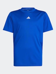 adidas Blue/White Regular Fit Train Essentials Logo Kids T-Shirt - Image 6 of 6