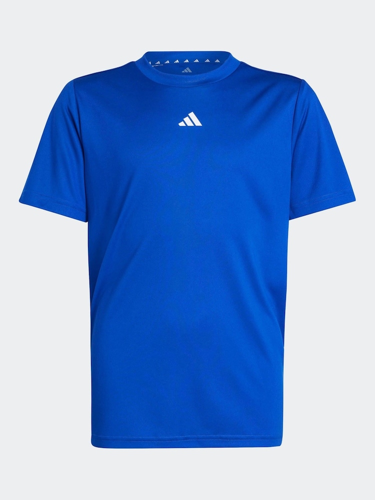 adidas Blue/White Regular Fit Train Essentials Logo Kids T-Shirt - Image 6 of 6