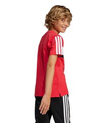 adidas Red/White Seasonal Essentials Tiberio 3-Stripes T-Shirt Kids - Image 2 of 6