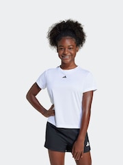 adidas White Train Essentials Regular Fit Logo Training T-Shirt Kids - Image 1 of 6