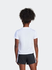 adidas White Train Essentials Regular Fit Logo Training T-Shirt Kids - Image 2 of 6