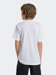 adidas White/Black Regular Fit Train Essentials Logo Kids T-Shirt - Image 2 of 6