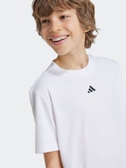 adidas White/Black Regular Fit Train Essentials Logo Kids T-Shirt - Image 3 of 6
