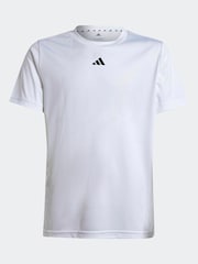 adidas White/Black Regular Fit Train Essentials Logo Kids T-Shirt - Image 6 of 6