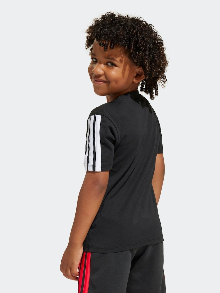 adidas Black/White Essentials Kids Joggers - Image 2 of 6 adidas Black/White Essentials Kids Joggers - Image 2 of 6