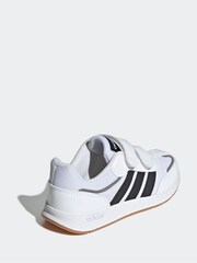 adidas White/Black Tensaur Switch Hook and Loop Kids Trainers - Image 4 of 7