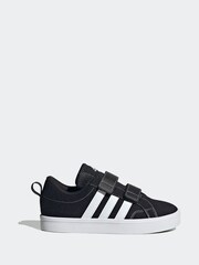 adidas Black/White VS Pace 2.0 Hook and Loop Kids Trainers - Image 1 of 10