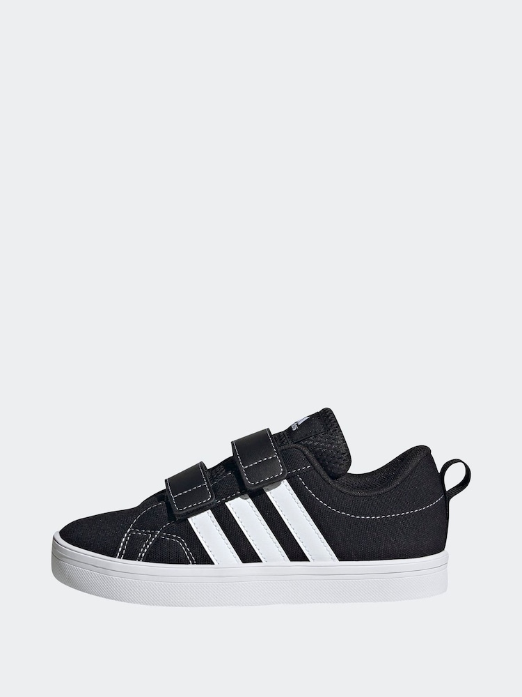 adidas Black/White VS Pace 2.0 Hook and Loop Kids Trainers - Image 10 of 10