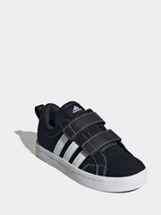 adidas Black/White VS Pace 2.0 Hook and Loop Kids Trainers - Image 2 of 10