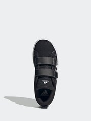 adidas Black/White VS Pace 2.0 Hook and Loop Kids Trainers - Image 5 of 10