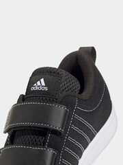 adidas Black/White VS Pace 2.0 Hook and Loop Kids Trainers - Image 6 of 10