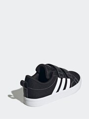 adidas Black/White VS Pace 2.0 Hook and Loop Kids Trainers - Image 8 of 10