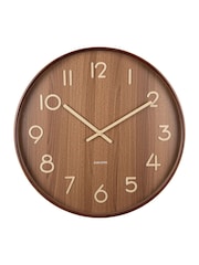 Karlsson Dark Wood Pure Large Wall Clock - Image 1 of 3