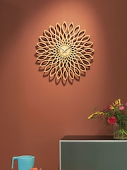 Karlsson Wood Sunflower Wall Clock - Image 1 of 2