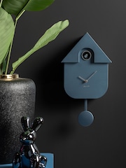 Karlsson Dark Blue Modern Cuckoo Wall Clock - Image 1 of 5
