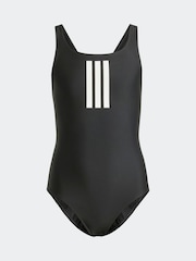 adidas Black/White 3-Stripes Swimsuit Kids - Image 1 of 5