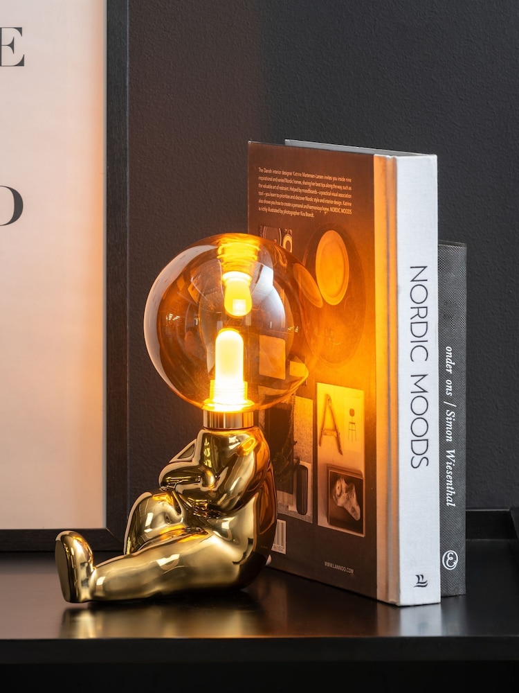 Leitmotiv Gold Plated LED Joey Table Lamp - Image 1 of 4