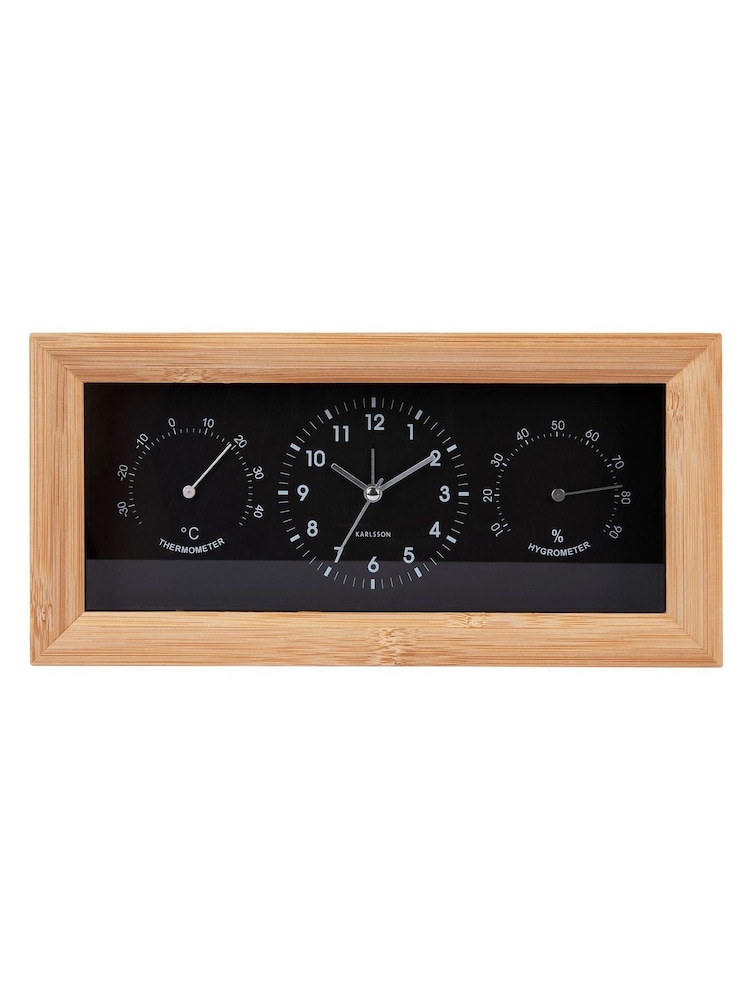 Karlsson Black Neat Alarm Clock - Image 2 of 4